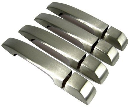 Range Rover L322 Door Handle Covers - Brushed Stainless ( 8pc no - Click Image to Close